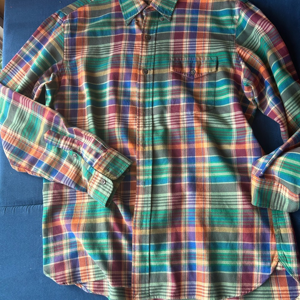 Vintage Ralph Lauren Multicolor Plaid Men's Shirt large - Picture 3 of 12